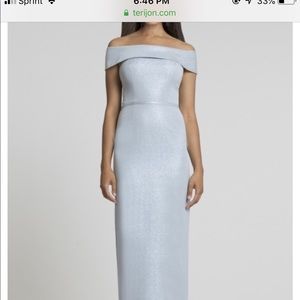 Metallic pink Teri Jon gown size 4